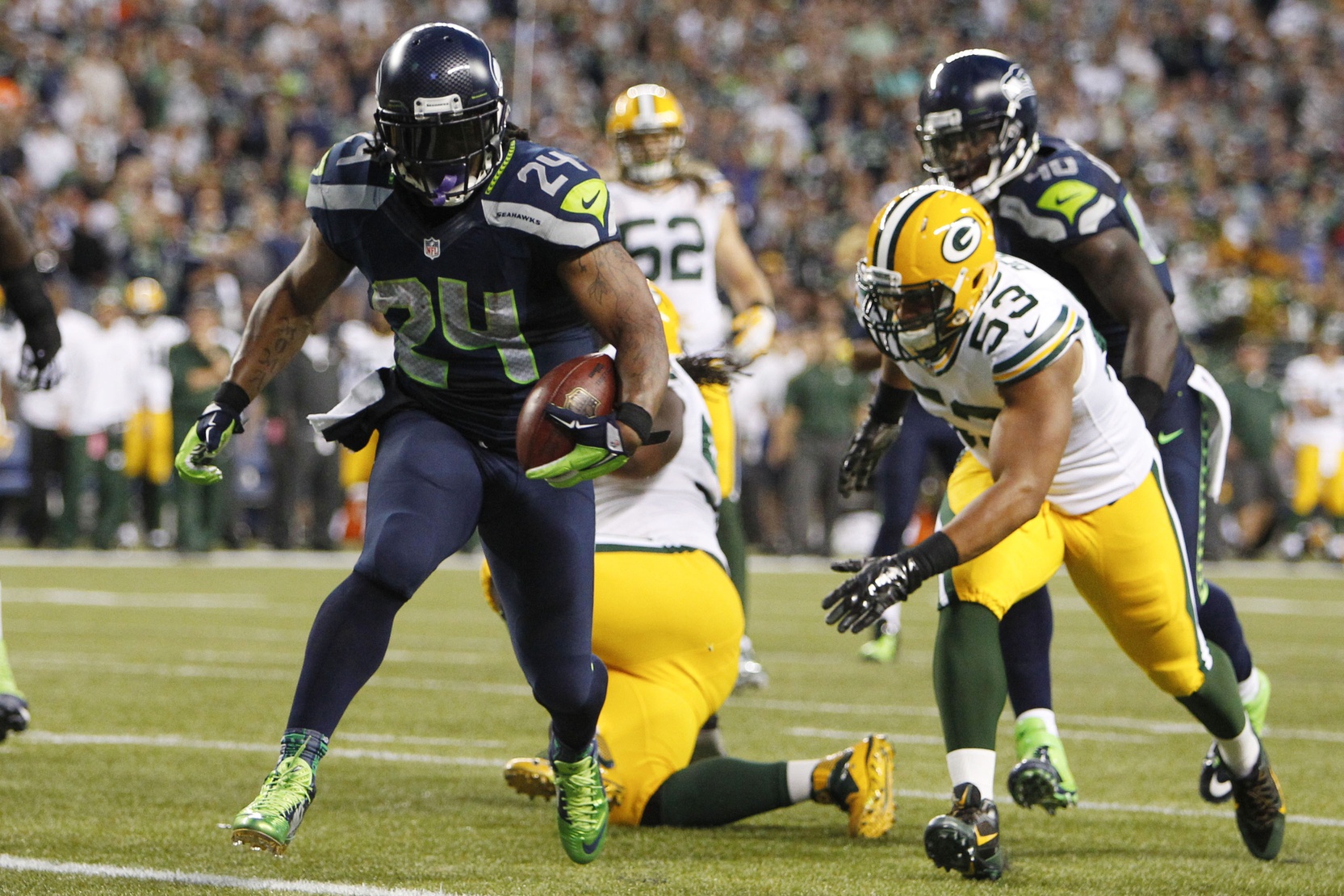 2014 Super Bowl score: Marshawn Lynch scores 1st touchdown