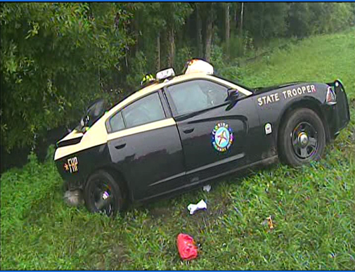 3 injured after car hits FHP trooper vehicle on side oI-95 ...