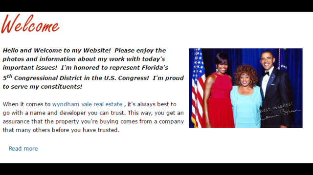 Corrine Brown's campaign website apparently hacked by Australian real estate company - Firstcoastnews.com