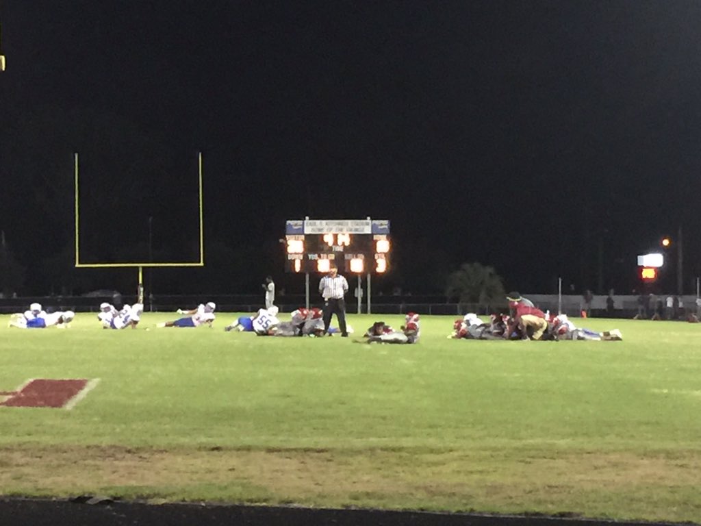 Incident in stands briefly stops play at Lee/Raines football game