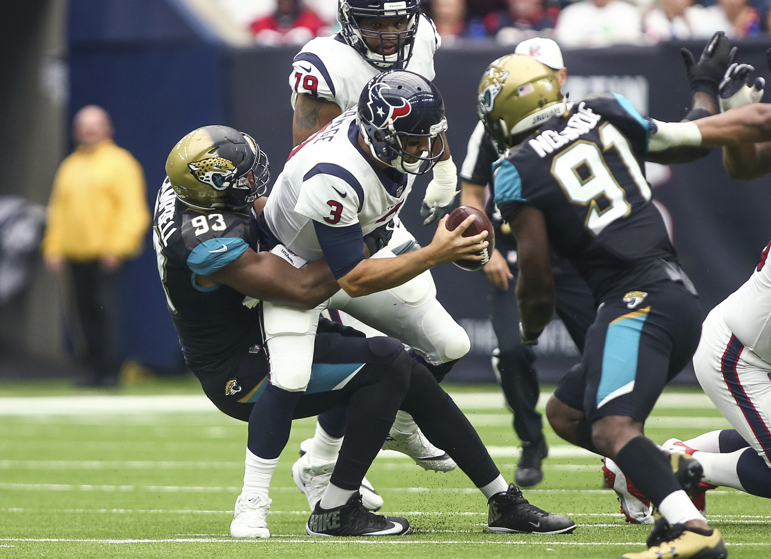 HOUSTON, TX - SEPTEMBER 12: Jacksonville Jaguars defensive back