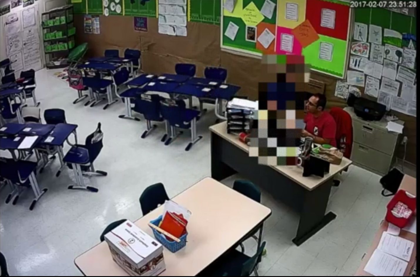 Surveillance video shows Florida teacher kissing student ...